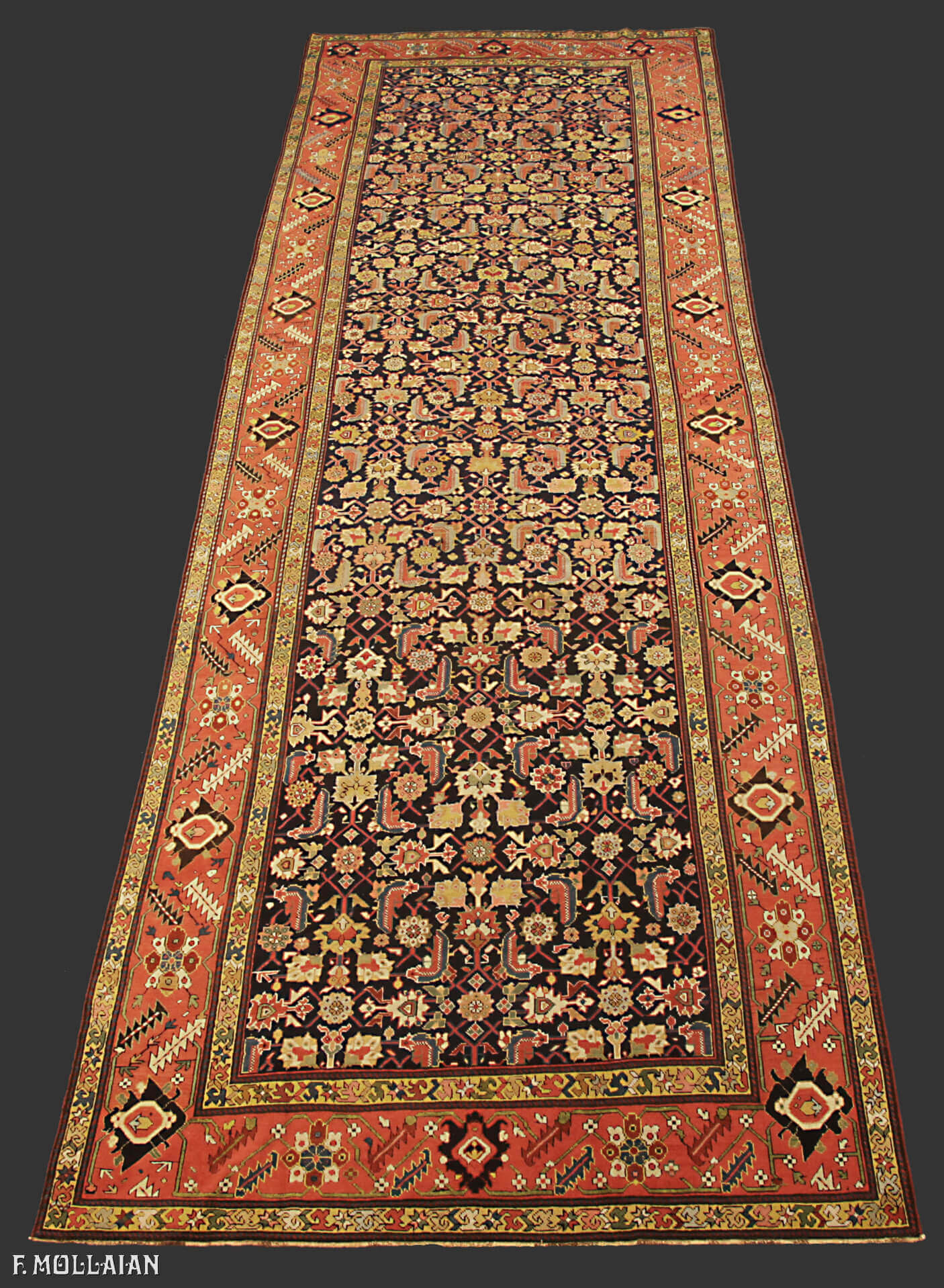 Antique Caucasian Karabakh (Qarabag) Gallery Size Carpet n°:82557031